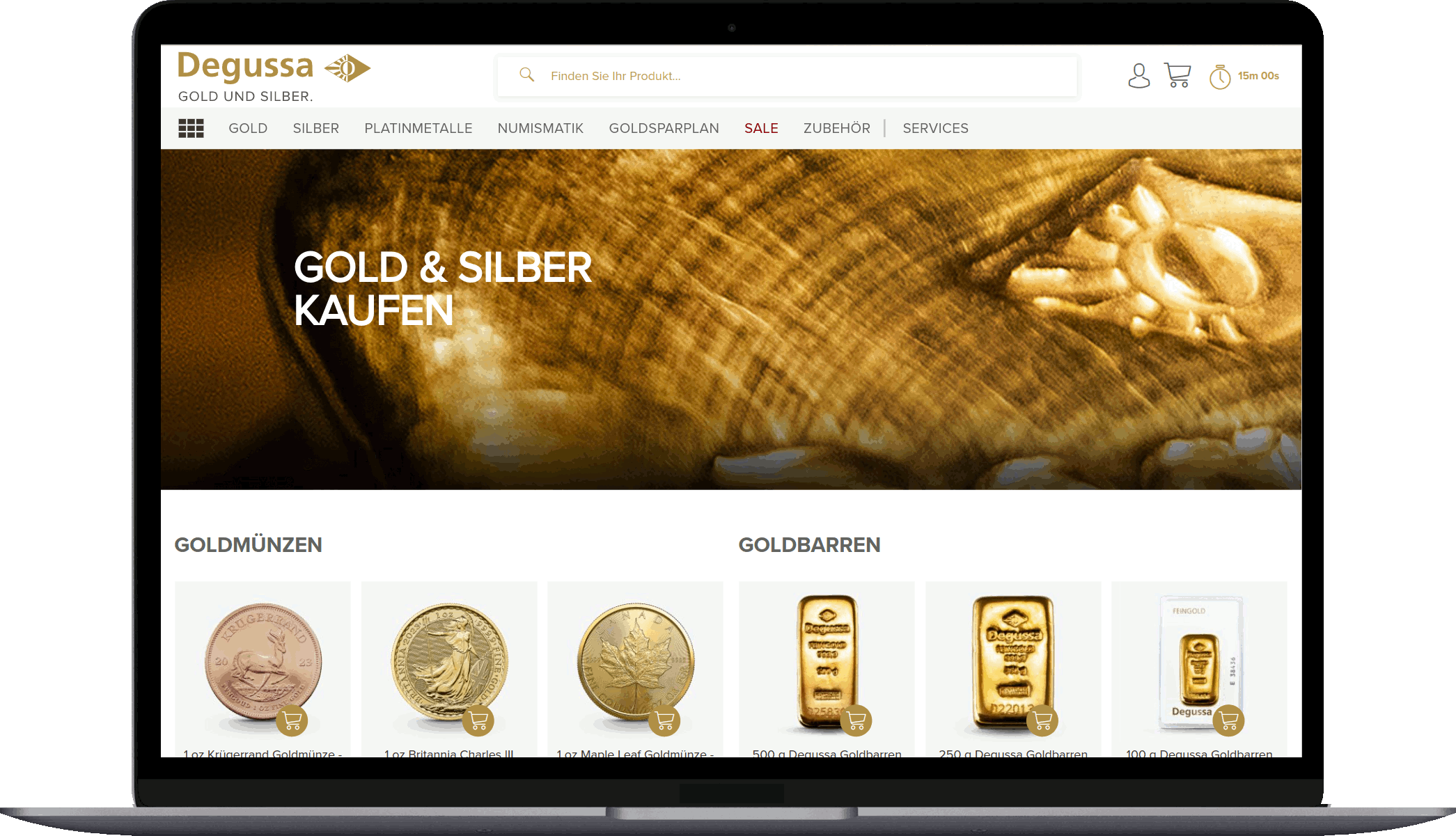 Degussa Gold Webshop Referenz